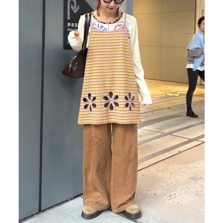 H Sボーダーフラワーカットキャミチュニック | PAL GROUP OUTLET | 詳細画像6 