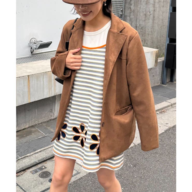 H Sボーダーフラワーカットキャミチュニック | PAL GROUP OUTLET | 詳細画像10 