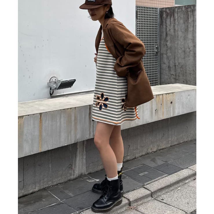 H Sボーダーフラワーカットキャミチュニック | PAL GROUP OUTLET | 詳細画像13 