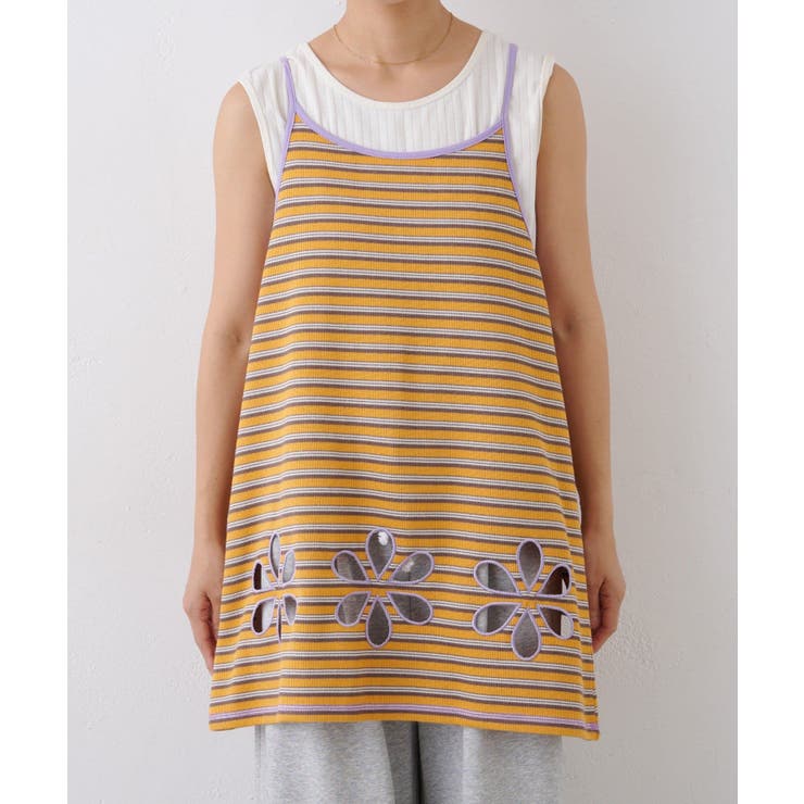 H Sボーダーフラワーカットキャミチュニック | PAL GROUP OUTLET | 詳細画像23 