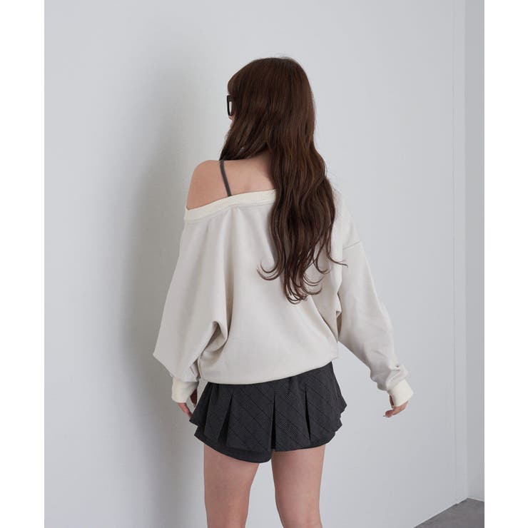 【RAY CASSIN】レイヤードSWTワンショルロゴチュニック | PAL GROUP OUTLET | 詳細画像12 