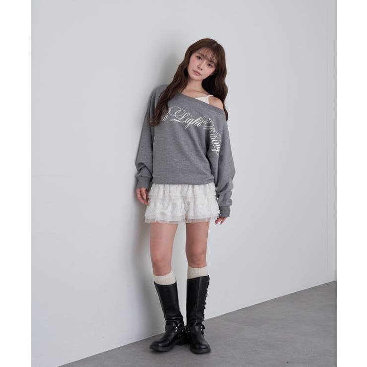 【RAY CASSIN】レイヤードSWTワンショルロゴチュニック | PAL GROUP OUTLET | 詳細画像30 