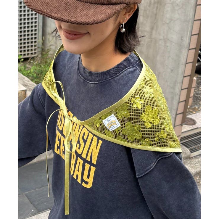 【CIAOPANIC TYPY】H.Sスパンコールスカーフ | PAL GROUP OUTLET | 詳細画像1 