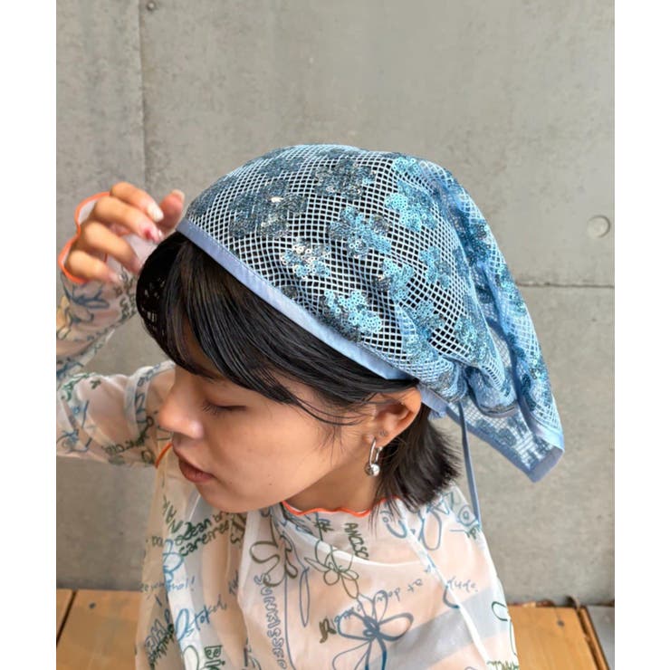 SAX BLUE | 【CIAOPANIC TYPY】H.Sスパンコールスカーフ | PAL GROUP OUTLET