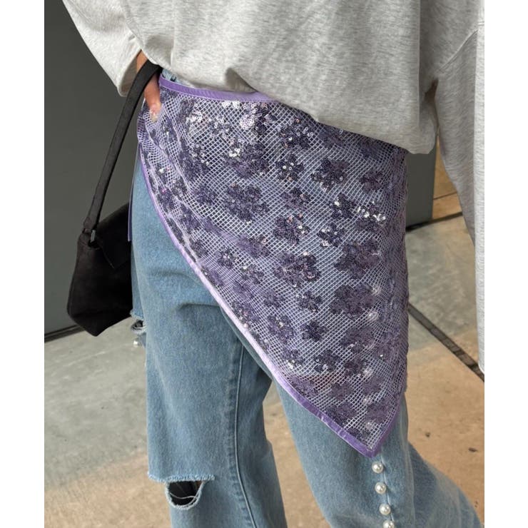 【CIAOPANIC TYPY】H.Sスパンコールスカーフ | PAL GROUP OUTLET | 詳細画像7 