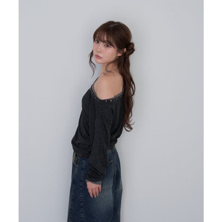 【RAY CASSIN】スタッズ付レイヤードロンT | PAL GROUP OUTLET | 詳細画像3 