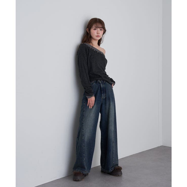 【RAY CASSIN】スタッズ付レイヤードロンT | PAL GROUP OUTLET | 詳細画像5 