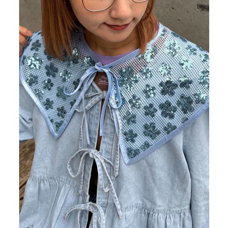 【CIAOPANIC TYPY】H.Sスパンコール付け衿 | PAL GROUP OUTLET | 詳細画像6 