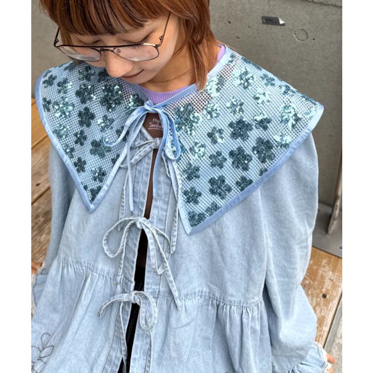 【CIAOPANIC TYPY】H.Sスパンコール付け衿 | PAL GROUP OUTLET | 詳細画像7 