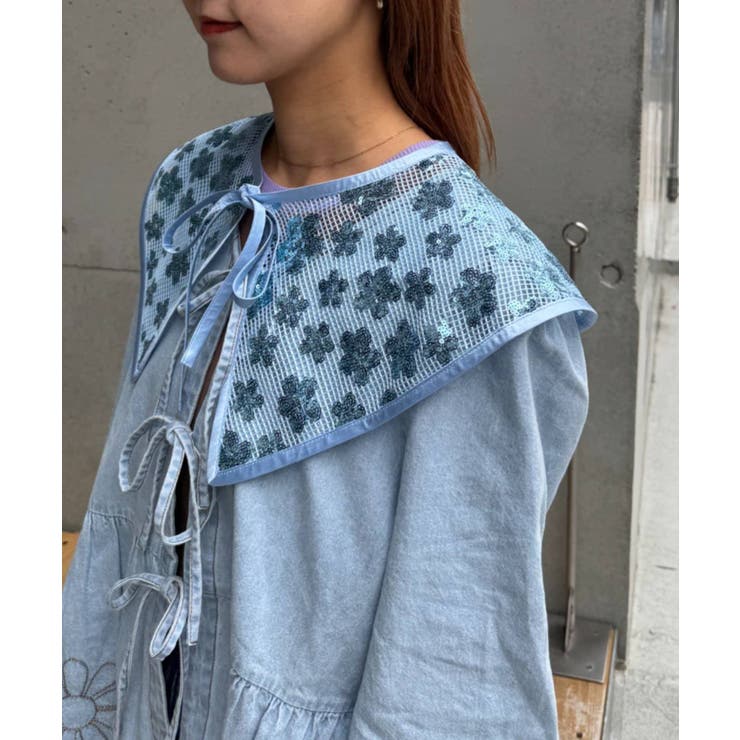 【CIAOPANIC TYPY】H.Sスパンコール付け衿 | PAL GROUP OUTLET | 詳細画像9 