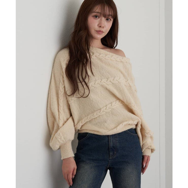 LBEI | 【RAY CASSIN】ケーブルドルマンルーズKNIT | PAL GROUP OUTLET