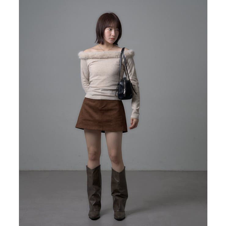 【mystic】[mline]ファーオフショルニット | PAL GROUP OUTLET | 詳細画像5 