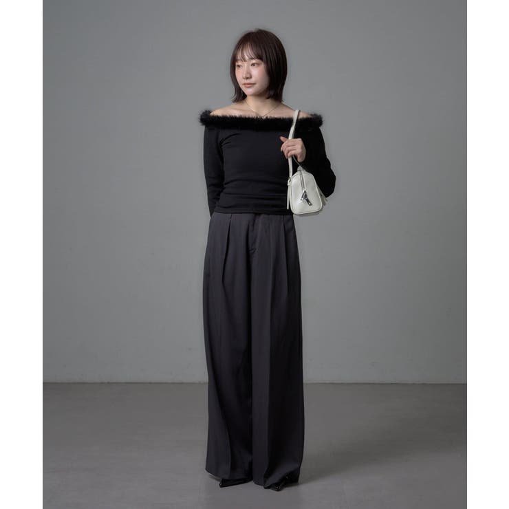 【mystic】[mline]ファーオフショルニット | PAL GROUP OUTLET | 詳細画像18 