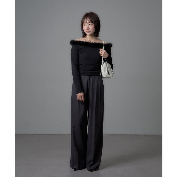 【mystic】[mline]ファーオフショルニット | PAL GROUP OUTLET | 詳細画像19 