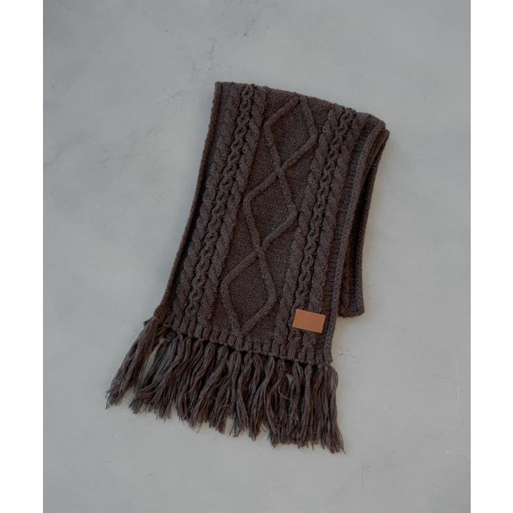 BRN | 【Chico】ケーブルニットマフラー | PAL GROUP OUTLET