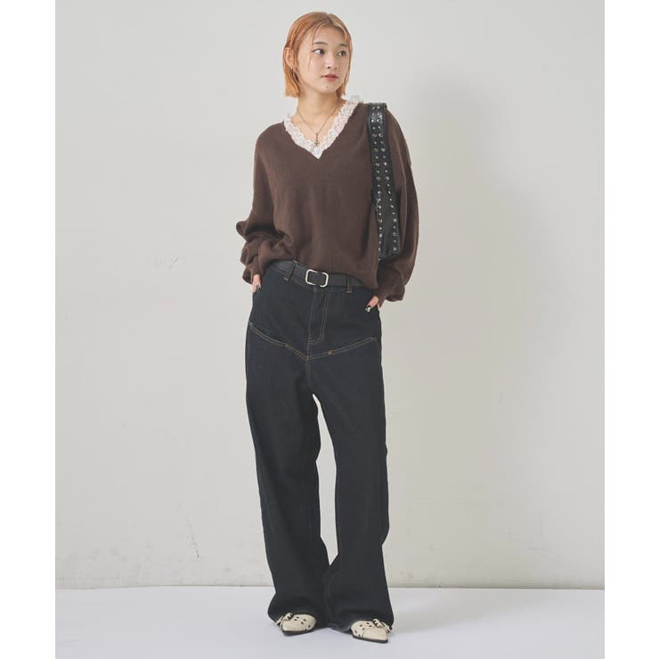 【WHO'S WHO gallery】レースVネックニット | PAL GROUP OUTLET | 詳細画像12 