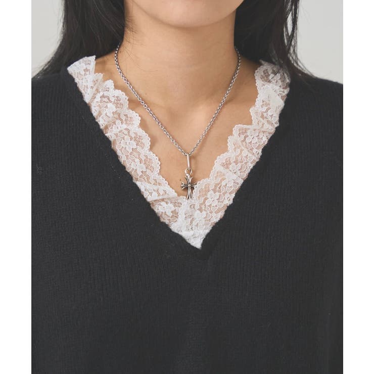 【WHO'S WHO gallery】レースVネックニット | PAL GROUP OUTLET | 詳細画像21 