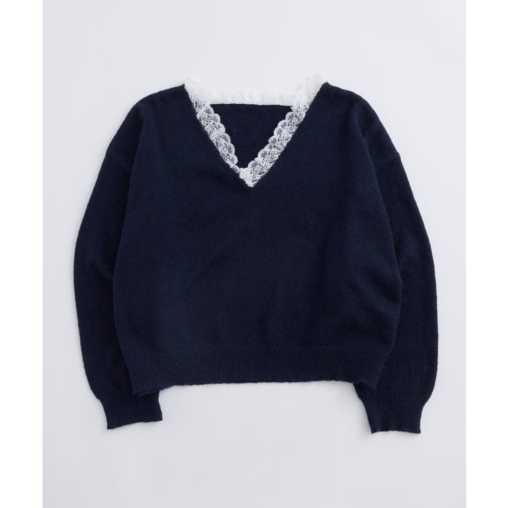 【WHO'S WHO gallery】レースVネックニット | PAL GROUP OUTLET | 詳細画像23 