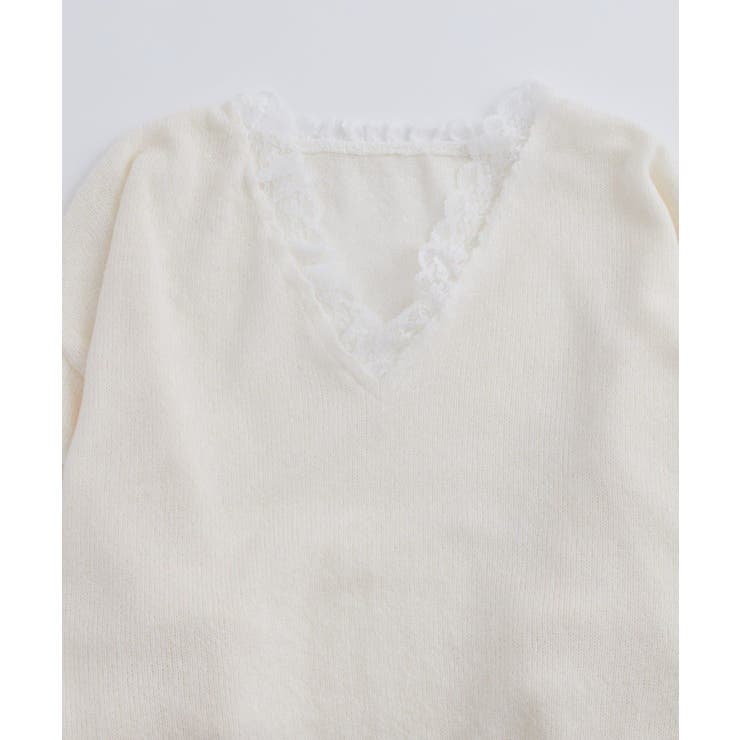 【WHO'S WHO gallery】レースVネックニット | PAL GROUP OUTLET | 詳細画像24 