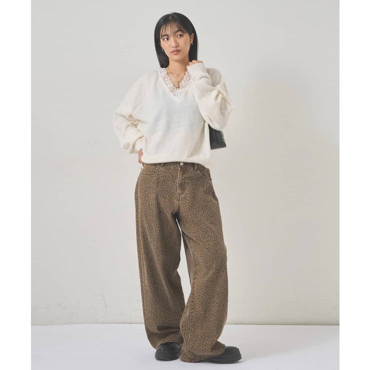 【WHO'S WHO gallery】レースVネックニット | PAL GROUP OUTLET | 詳細画像4 