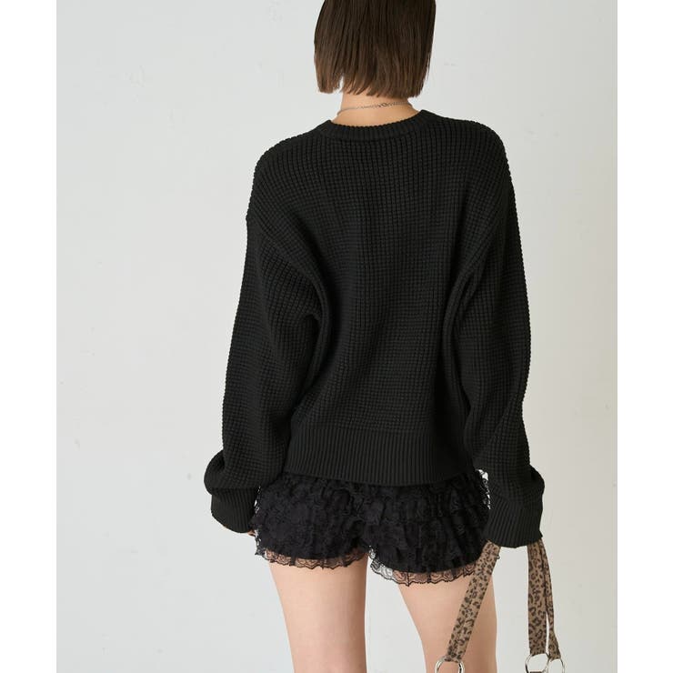 【WHO'S WHO gallery】KOOKYN ワッフル編みクルーニット | PAL GROUP OUTLET | 詳細画像3 