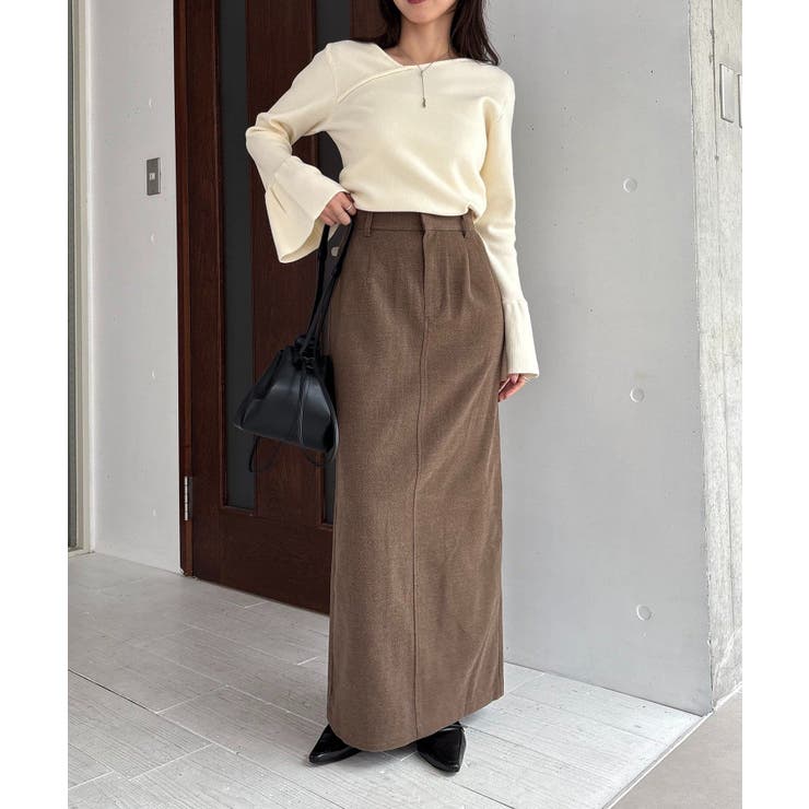 【CAPRICIEUX LE'MAGE】フレア袖アシメネックニット | PAL GROUP OUTLET | 詳細画像22 