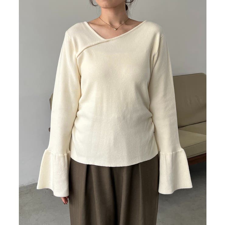 【CAPRICIEUX LE'MAGE】フレア袖アシメネックニット | PAL GROUP OUTLET | 詳細画像32 