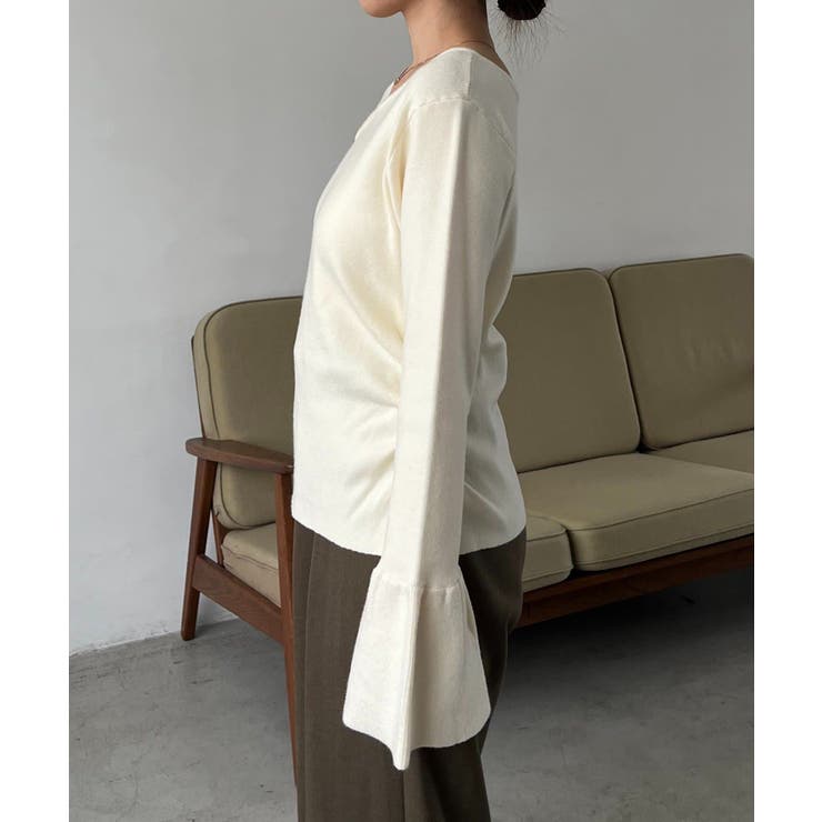 【CAPRICIEUX LE'MAGE】フレア袖アシメネックニット | PAL GROUP OUTLET | 詳細画像33 