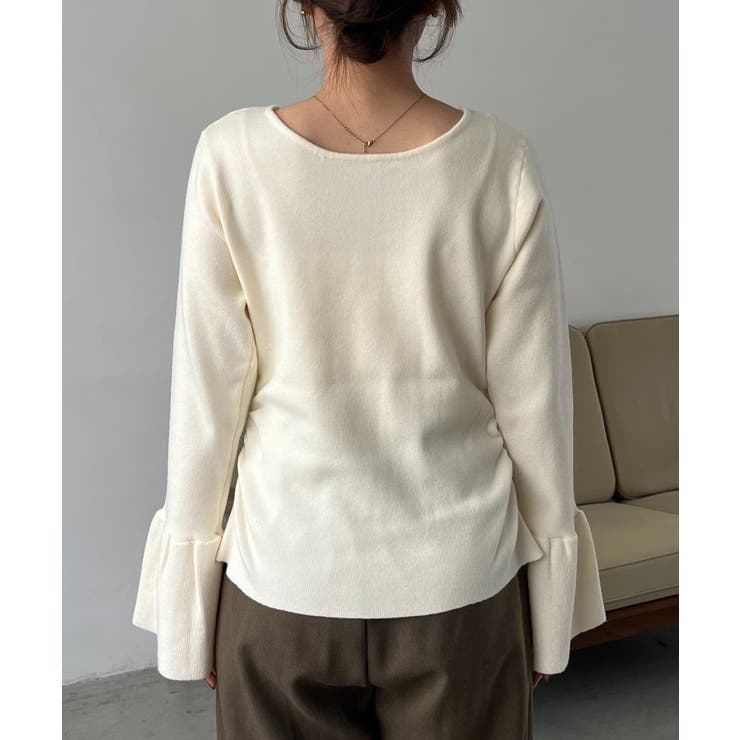 【CAPRICIEUX LE'MAGE】フレア袖アシメネックニット | PAL GROUP OUTLET | 詳細画像34 