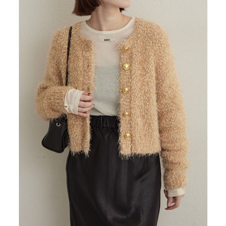 【Omekashi】ラメモールニットカーディガン | PAL GROUP OUTLET | 詳細画像9 