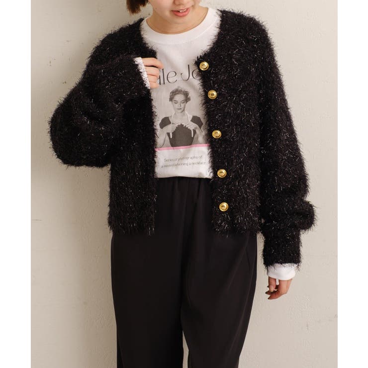 【Omekashi】ラメモールニットカーディガン | PAL GROUP OUTLET | 詳細画像46 