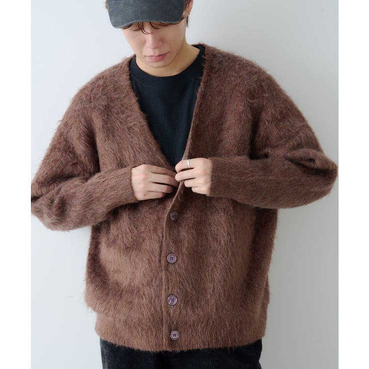 BRN | 【Kastane】SHAGGY KNIT CARDIGAN | PAL GROUP OUTLET