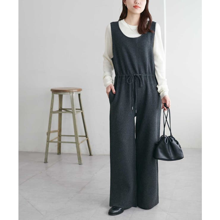 【Discoat】総針ニットサロペット | PAL GROUP OUTLET | 詳細画像1 