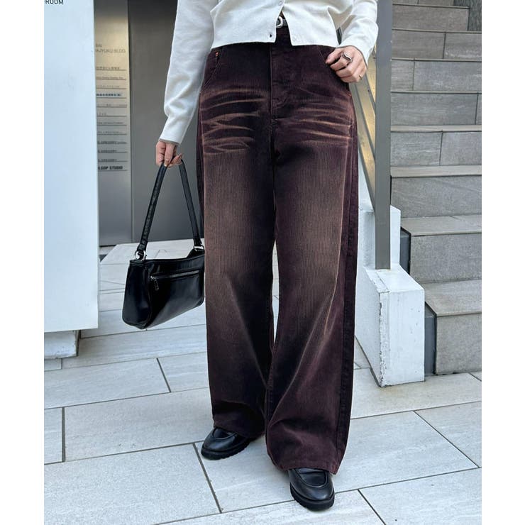 ブラウン | 【Discoat】コールオーバーダイワイドパンツ | PAL GROUP OUTLET