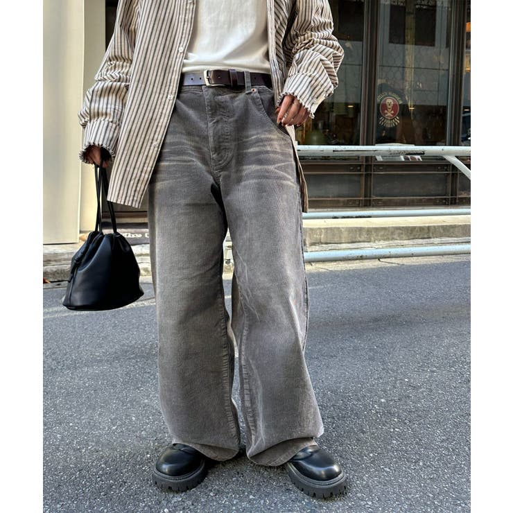 グレイ | 【Discoat】コールオーバーダイワイドパンツ | PAL GROUP OUTLET