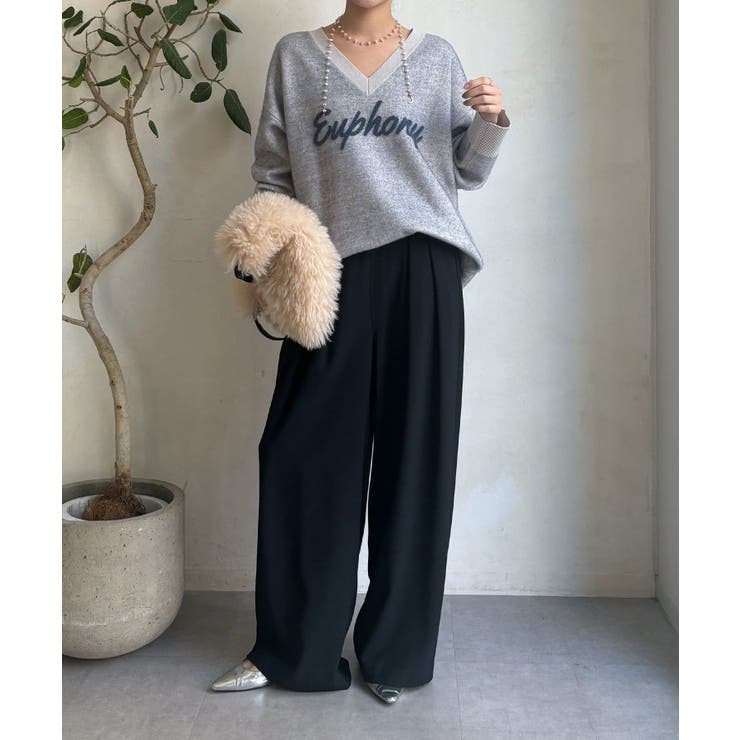 【DouDou】W ロゴシャギーニット | PAL GROUP OUTLET | 詳細画像2 