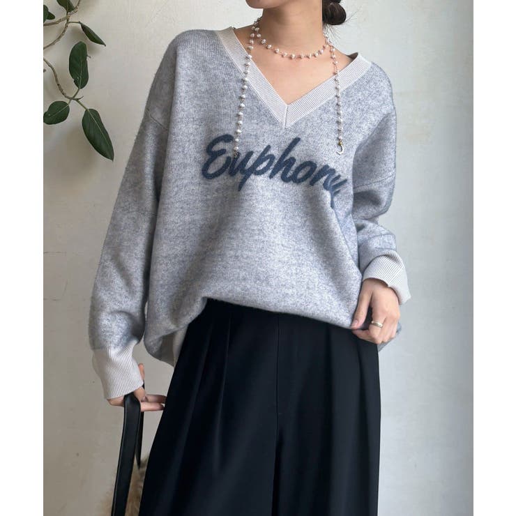 【DouDou】W ロゴシャギーニット | PAL GROUP OUTLET | 詳細画像8 