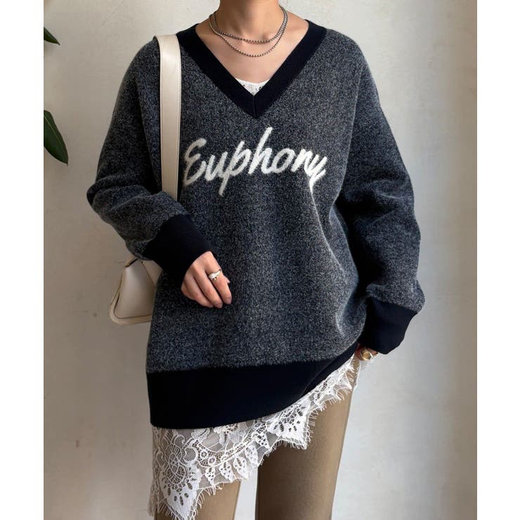 NY | 【DouDou】W ロゴシャギーニット | PAL GROUP OUTLET