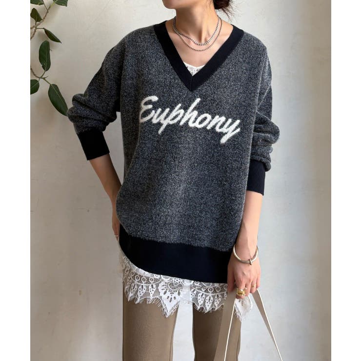 【DouDou】W ロゴシャギーニット | PAL GROUP OUTLET | 詳細画像16 