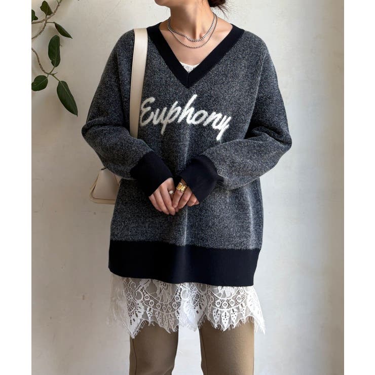 【DouDou】W ロゴシャギーニット | PAL GROUP OUTLET | 詳細画像17 