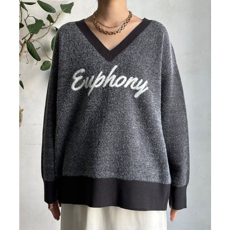 【DouDou】W ロゴシャギーニット | PAL GROUP OUTLET | 詳細画像28 