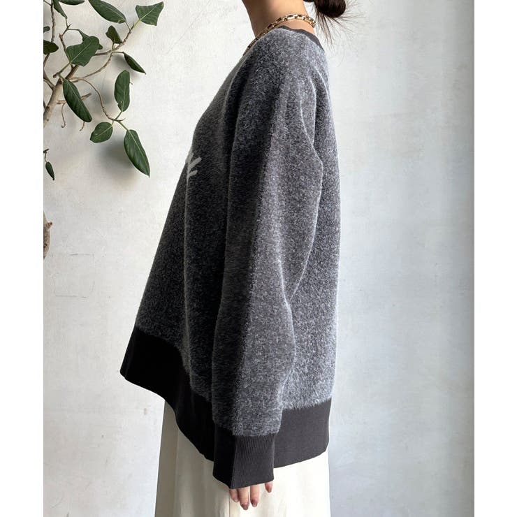 【DouDou】W ロゴシャギーニット | PAL GROUP OUTLET | 詳細画像29 