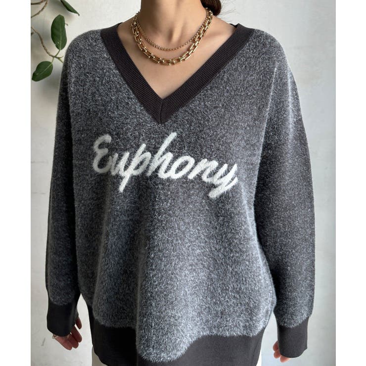 【DouDou】W ロゴシャギーニット | PAL GROUP OUTLET | 詳細画像32 