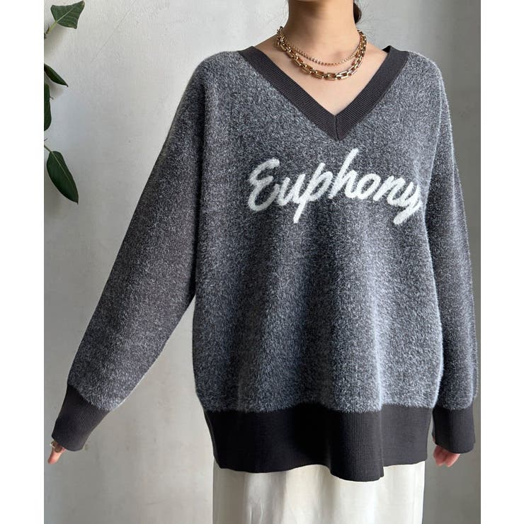 【DouDou】W ロゴシャギーニット | PAL GROUP OUTLET | 詳細画像33 