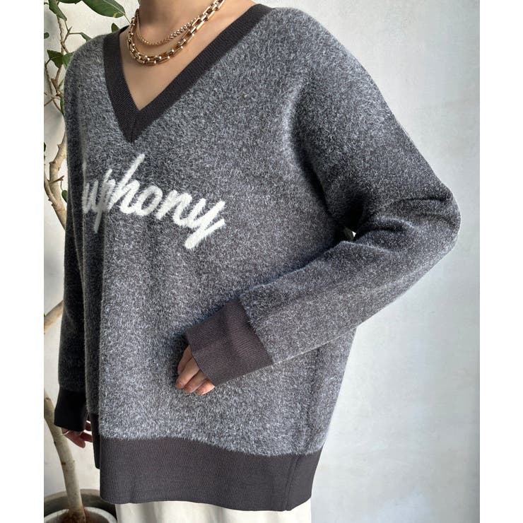 【DouDou】W ロゴシャギーニット | PAL GROUP OUTLET | 詳細画像34 