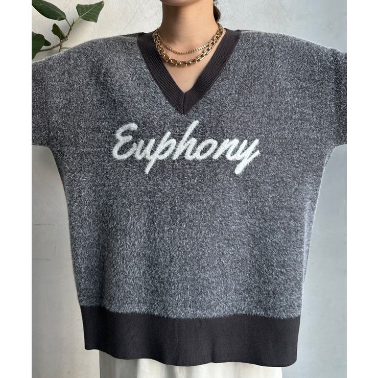 【DouDou】W ロゴシャギーニット | PAL GROUP OUTLET | 詳細画像36 