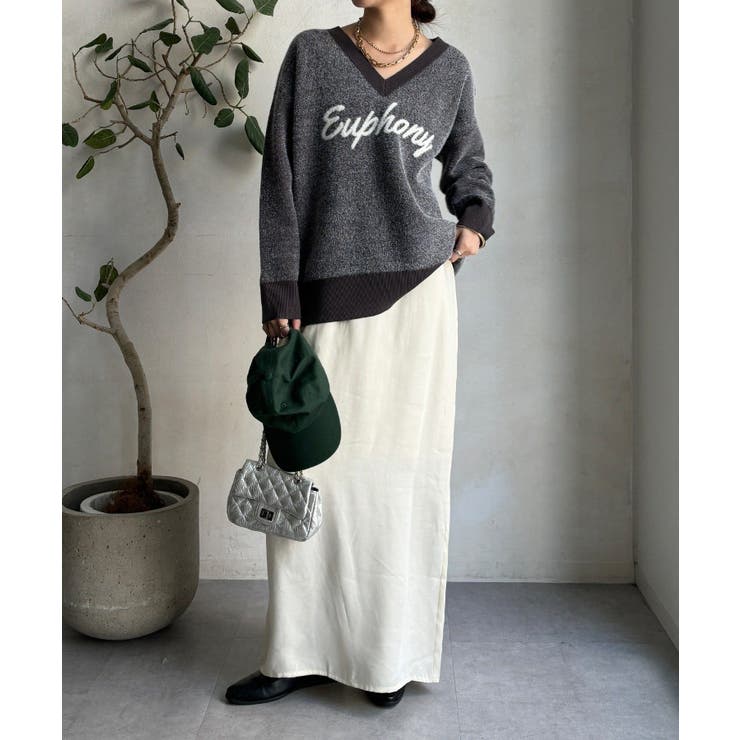 【DouDou】W ロゴシャギーニット | PAL GROUP OUTLET | 詳細画像19 