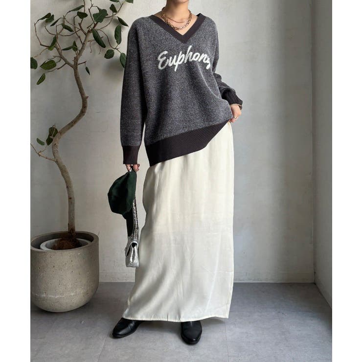 【DouDou】W ロゴシャギーニット | PAL GROUP OUTLET | 詳細画像20 