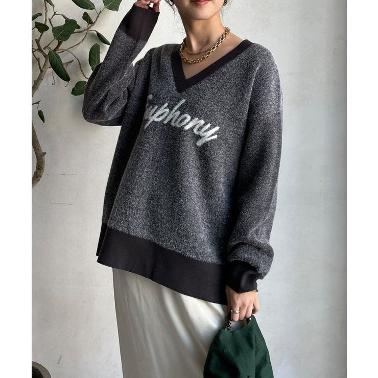 【DouDou】W ロゴシャギーニット | PAL GROUP OUTLET | 詳細画像24 