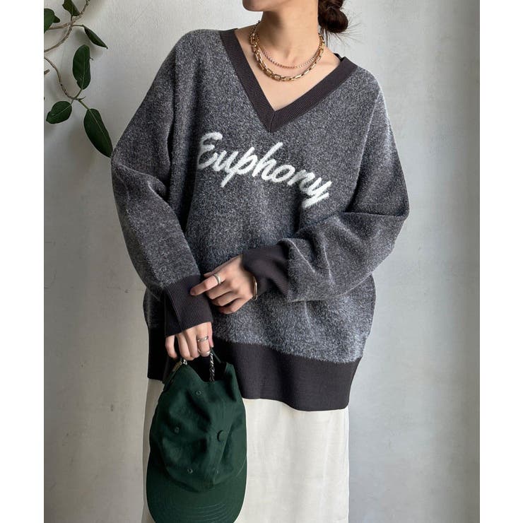 【DouDou】W ロゴシャギーニット | PAL GROUP OUTLET | 詳細画像25 